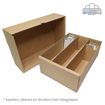 Opbergdoos 3000 kaarten met deksel (3 rijen)