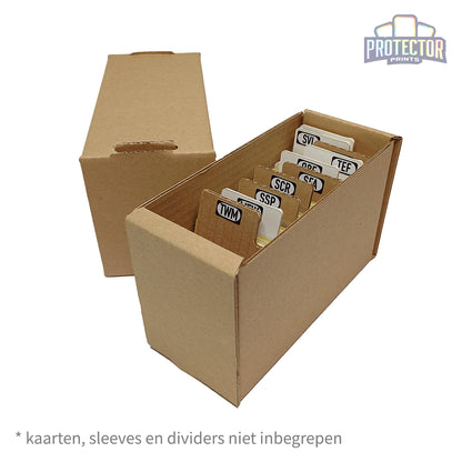 Opbergdoos 500 kaarten met deksel (1 rij)