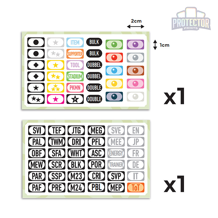 Set labels (set van 2 blaadjes stickers)