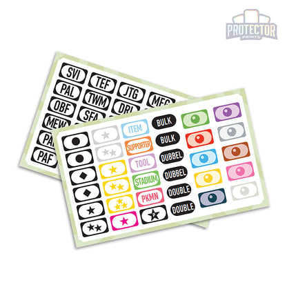 Set labels (set van 2 blaadjes stickers)