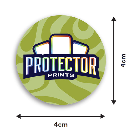 100 stickers (4x4cm) met jouw LOGO - Rond