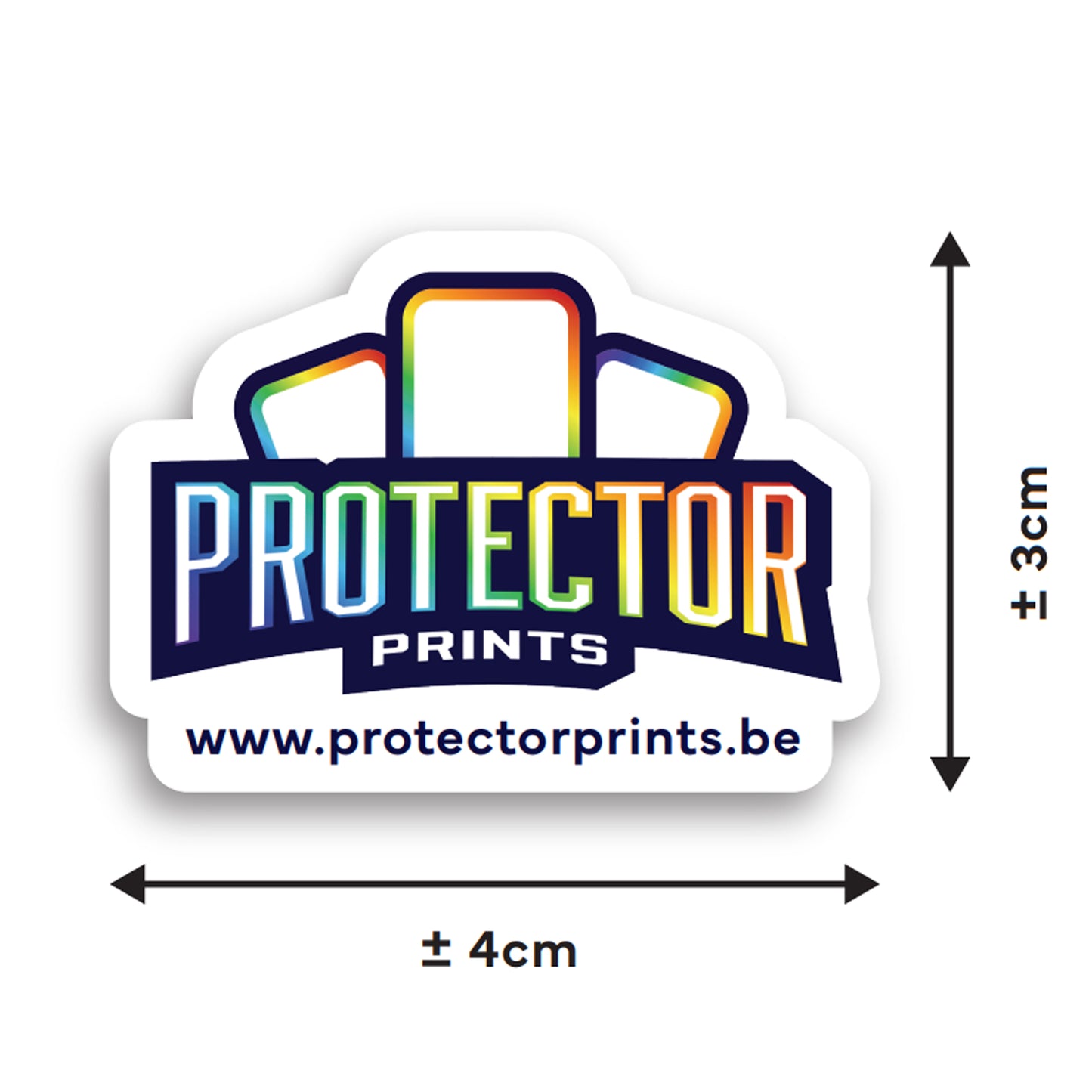 100 stickers (±4x4cm) met jouw LOGO - Contour